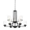 Designers Fountain Jedrek 9 Light Classic Black with Clear Glass Shades Chandelier For Dining Rooms 93389-BK - alternate 1